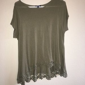 army green shirt